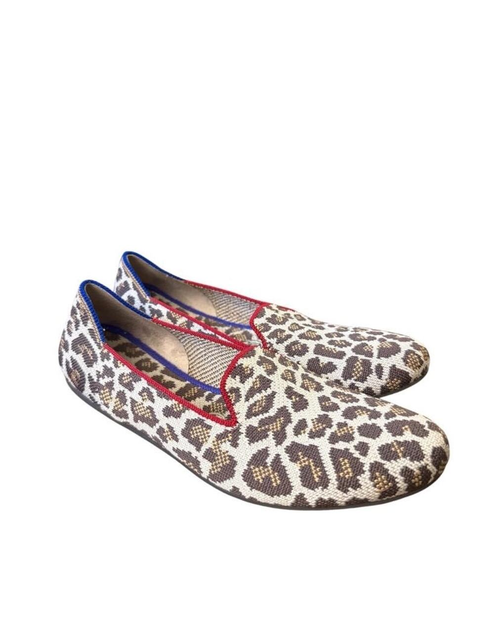 Rothy's The Loafer Mocha Spot Leopard Print Loafer Women size 8